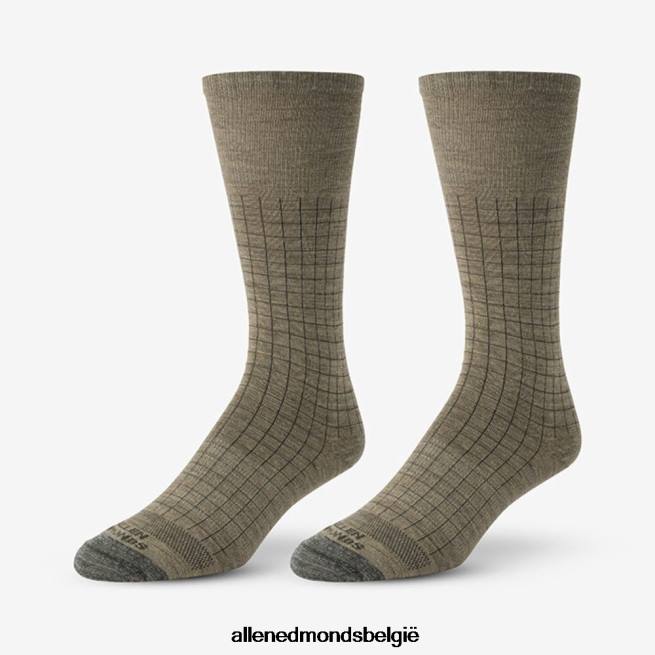 uniseks Allen Edmonds windowpane merino coole geklede sokken havermout HDSF45202