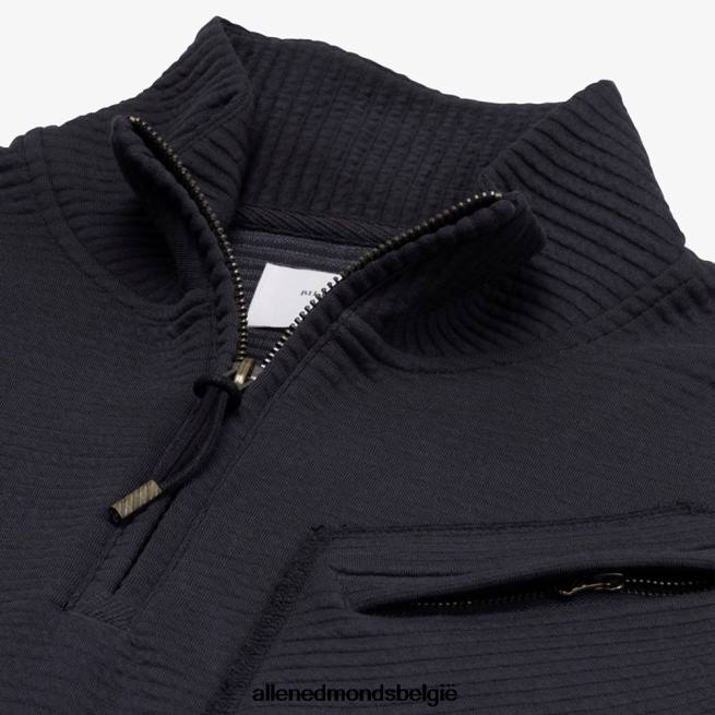 uniseks Allen Edmonds Billy Reid gewatteerde pullover met halve rits marine HDSF45538