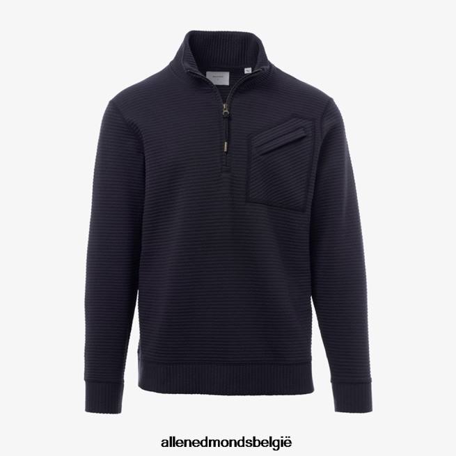 uniseks Allen Edmonds Billy Reid gewatteerde pullover met halve rits marine HDSF45538