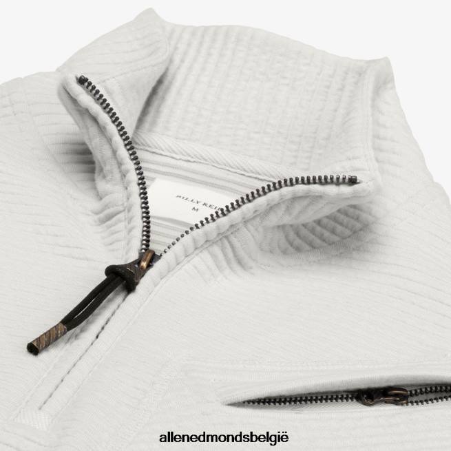 uniseks Allen Edmonds Billy Reid gewatteerde pullover met halve rits wit getint HDSF45213