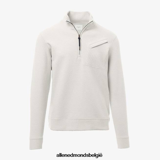 uniseks Allen Edmonds Billy Reid gewatteerde pullover met halve rits wit getint HDSF45213