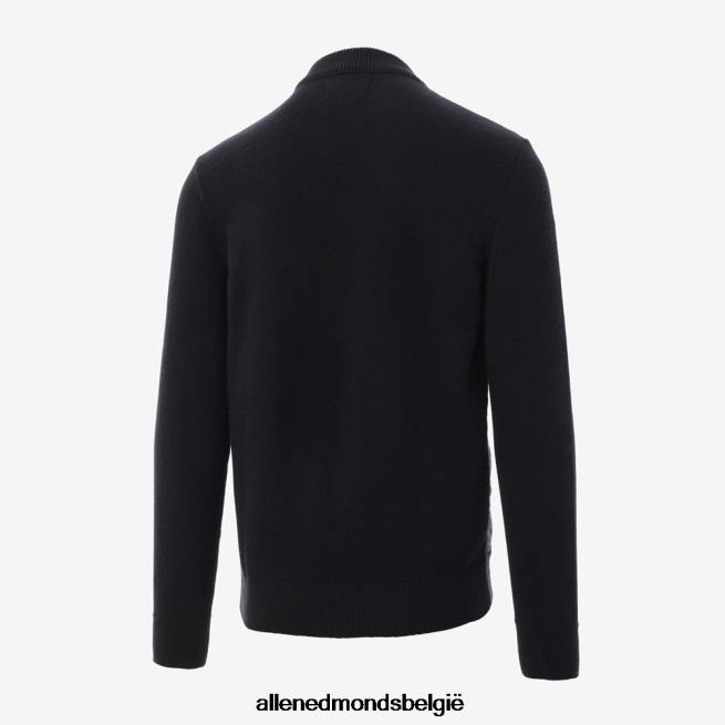 uniseks Allen Edmonds barbour diamant gewatteerde trui met volledige rits zwart HDSF45253