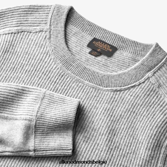 uniseks Allen Edmonds wollen kasjmier trui met ronde hals grijs HDSF45532