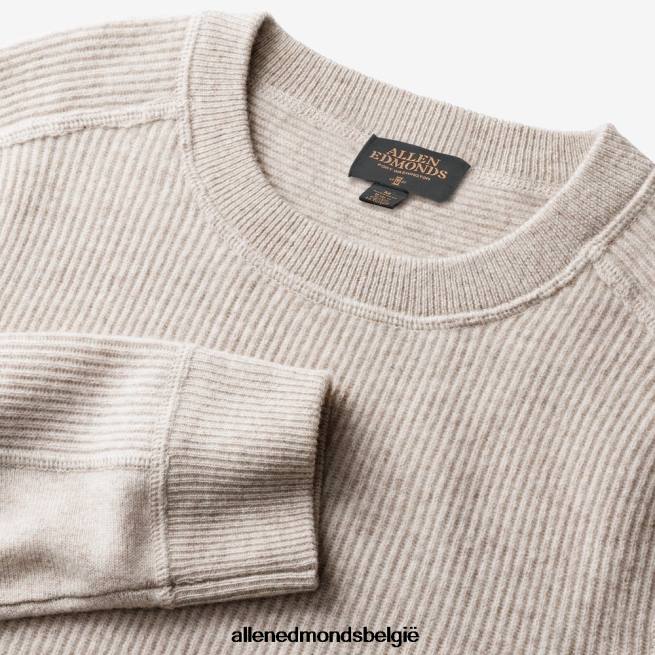 uniseks Allen Edmonds wollen kasjmier trui met ronde hals zand HDSF45199