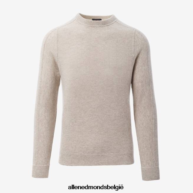 uniseks Allen Edmonds wollen kasjmier trui met ronde hals zand HDSF45199