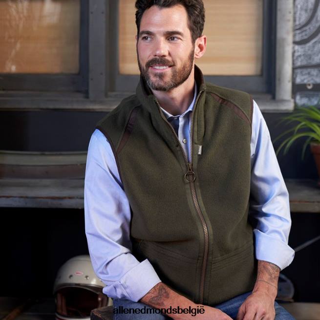 uniseks Allen Edmonds Barbour langdale fleece vest olijf HDSF45535