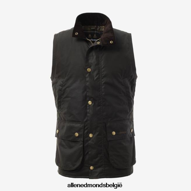 uniseks Allen Edmonds Barbour westmorland gewaxt katoenen vest olijf HDSF45215