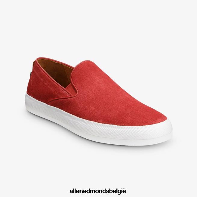 Heren Allen Edmonds holden beach instapper karmozijnrood suède HDSF45386