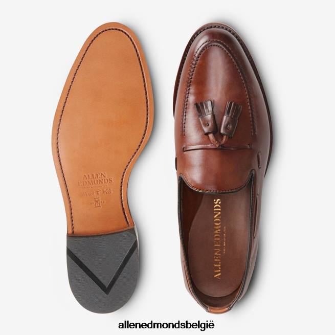 Heren Allen Edmonds Grayson loafer met kwastjes donkere chili HDSF45332