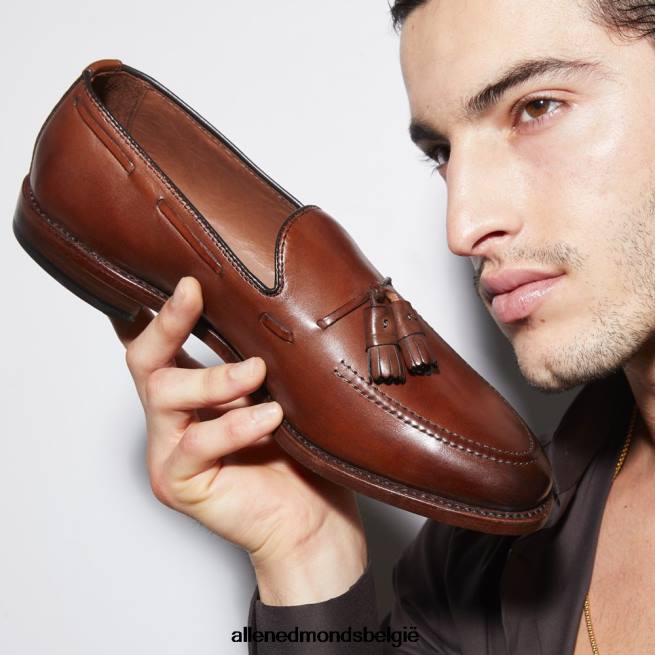 Heren Allen Edmonds Grayson loafer met kwastjes donkere chili HDSF45332