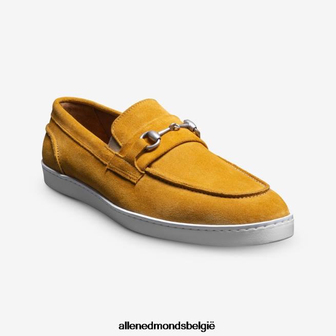 Heren Allen Edmonds randolph bit slip-on sneaker geel suède HDSF45203