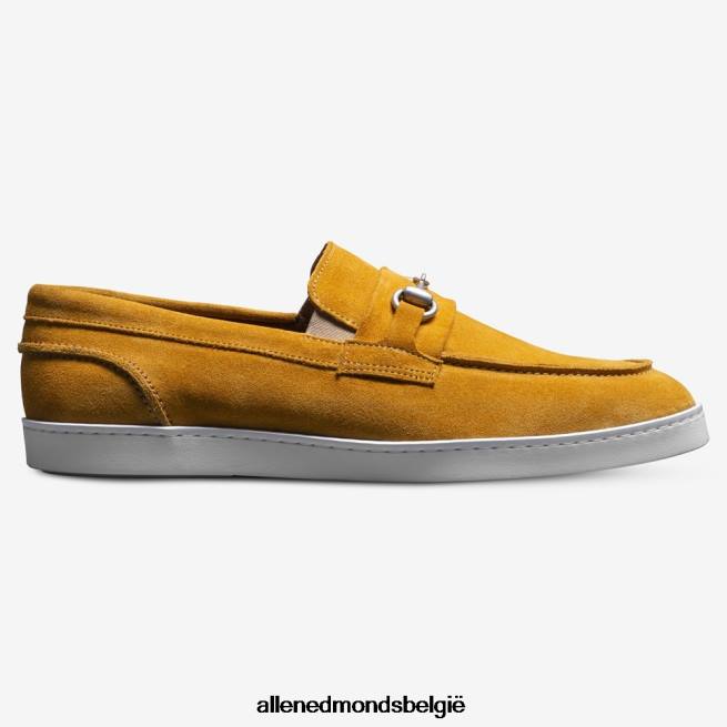 Heren Allen Edmonds randolph bit slip-on sneaker geel suède HDSF45203
