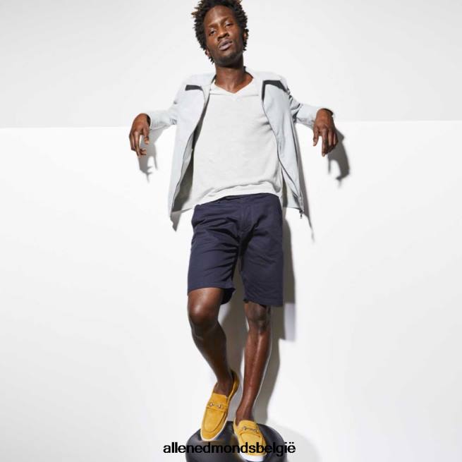 Heren Allen Edmonds randolph bit slip-on sneaker geel suède HDSF45203