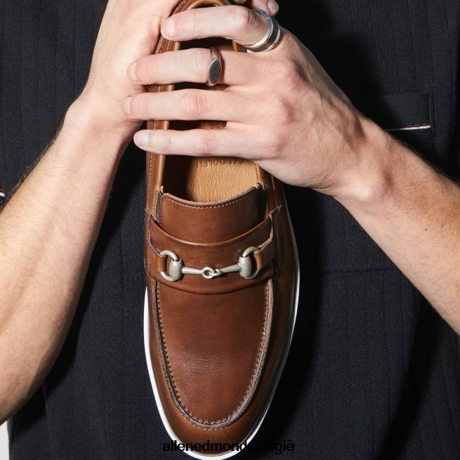 Heren Allen Edmonds randolph bit slip-on sneaker mahonie leer HDSF458