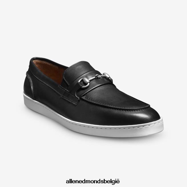 Heren Allen Edmonds randolph bit slip-on sneaker zwart leer HDSF45205