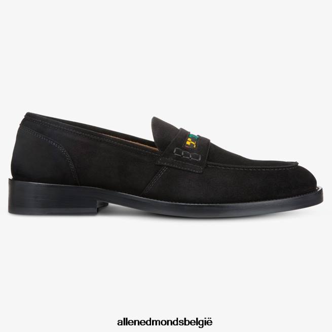 Heren Allen Edmonds bolama suède loafer van Armando Cabral zwart HDSF45464