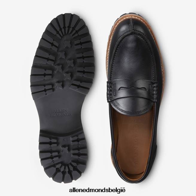 Heren Allen Edmonds freeport handtekening penny loafer zwart leer HDSF4586