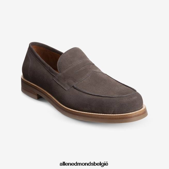 Heren Allen Edmonds newton pennyloafer grijs suède HDSF45383