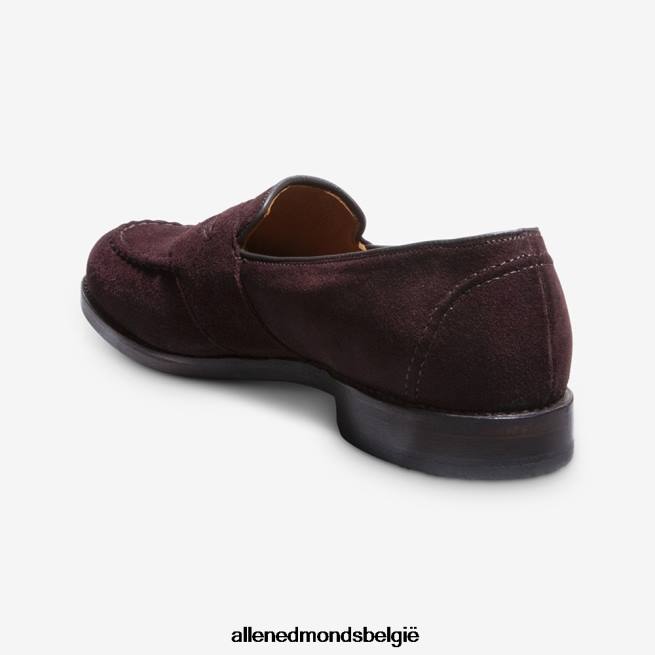 Heren Allen Edmonds randolph pennyloafer bordeaux suède HDSF4535