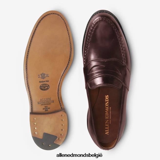Heren Allen Edmonds randolph shell cordovan penny loafer bordeaux cordovan HDSF45300