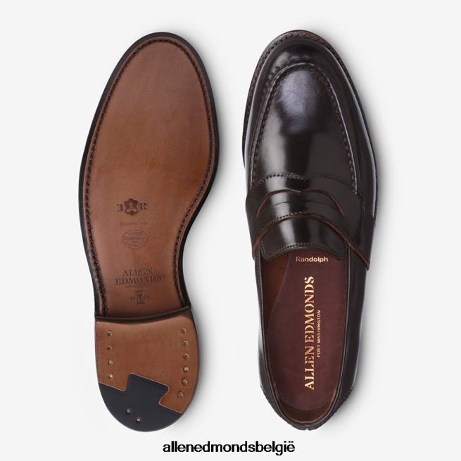 Heren Allen Edmonds randolph shell cordovan penny loafer bruine cordovan HDSF45301