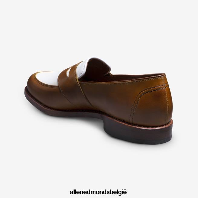 Heren Allen Edmonds randolph toeschouwer penny loafer walnoot/wit leer HDSF456