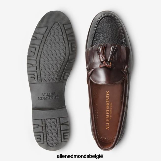 Heren Allen Edmonds nashua loafer met kwastjes zwart bruin HDSF45440