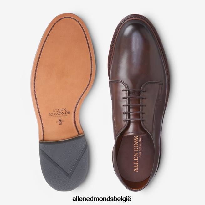 Heren Allen Edmonds leeds geklede blucher schoen met platte neus sigaar HDSF4573