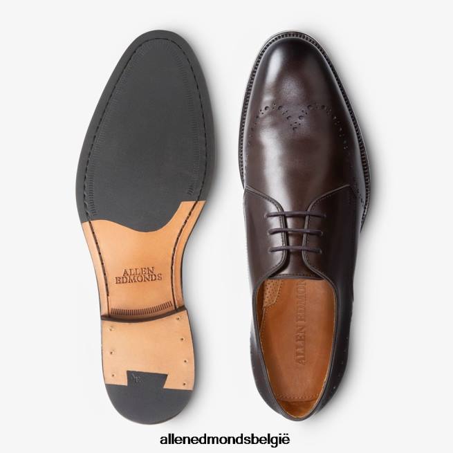 Heren Allen Edmonds lucca derby geklede schoen donker bruin HDSF45319
