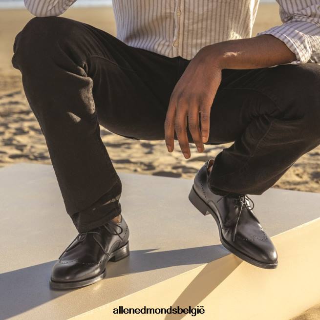 Heren Allen Edmonds lucca derby geklede schoen zwart HDSF4548