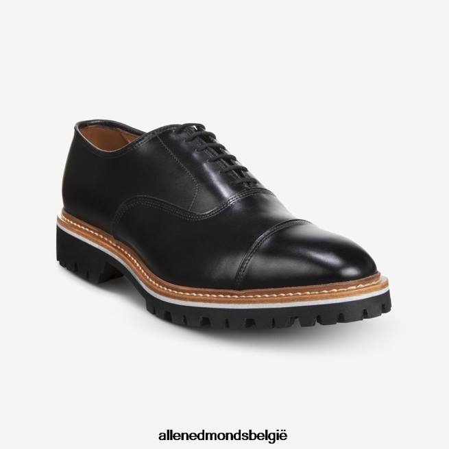 Heren Allen Edmonds park avenue signature lug geklede schoen zwart leer HDSF4540