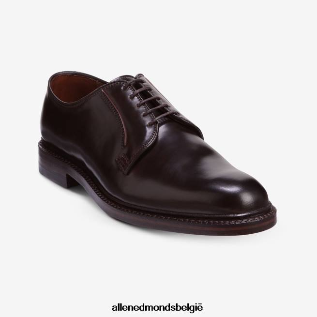 Heren Allen Edmonds leeds shell cordovan derby geklede schoen bruine cordovan HDSF45403