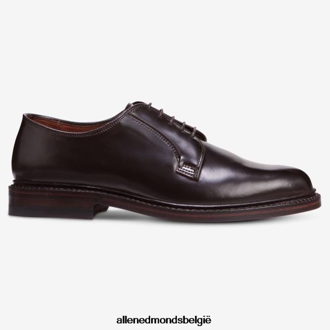 Heren Allen Edmonds leeds shell cordovan derby geklede schoen bruine cordovan HDSF45403