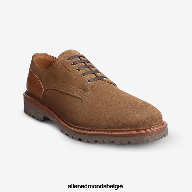 Heren Allen Edmonds ontdekking suède derbyschoen cognac snuiftabak HDSF45110
