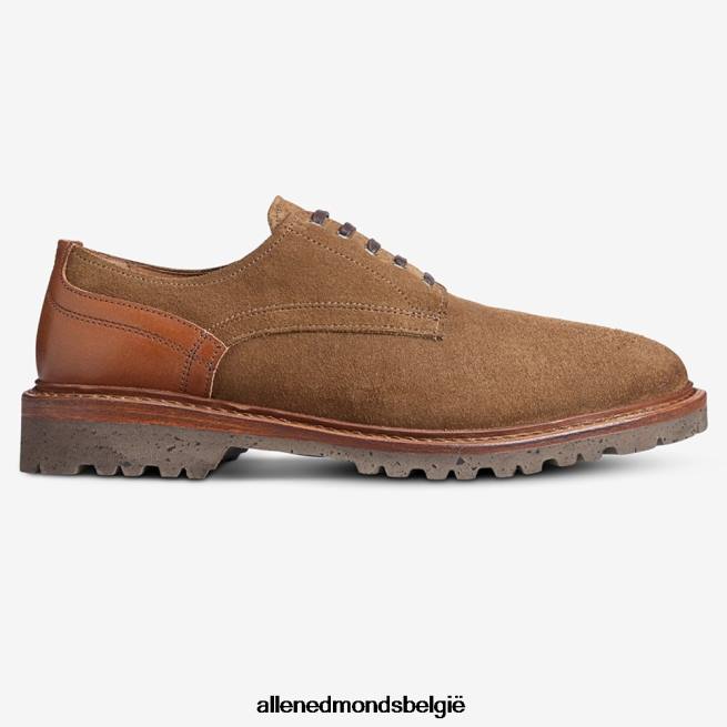 Heren Allen Edmonds ontdekking suède derbyschoen cognac snuiftabak HDSF45110