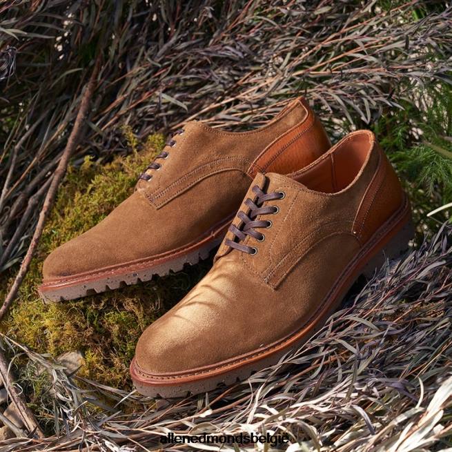 Heren Allen Edmonds ontdekking suède derbyschoen cognac snuiftabak HDSF45110