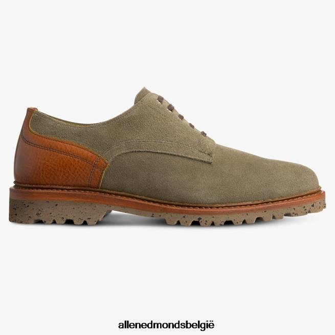 Heren Allen Edmonds ontdekking suède derbyschoen kruidnagel/cognac HDSF45454