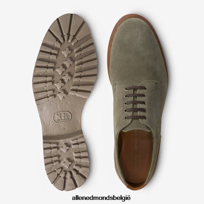 Heren Allen Edmonds ontdekking suède derbyschoen kruidnagel/cognac HDSF45454