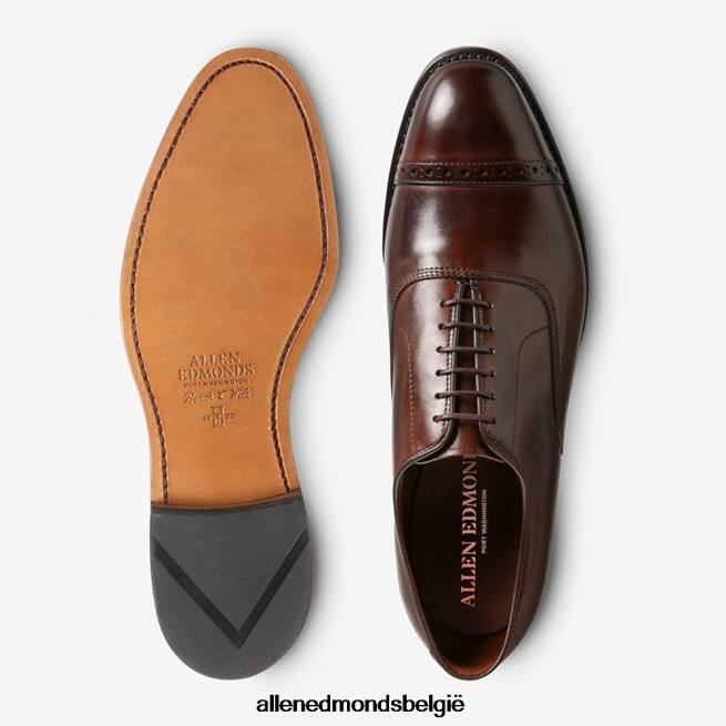 Heren Allen Edmonds oxford geklede schoen met kap op de vijfde avenue mahonie HDSF4543