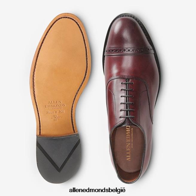 Heren Allen Edmonds oxford geklede schoen met kap op de vijfde avenue ossenbloed HDSF45111