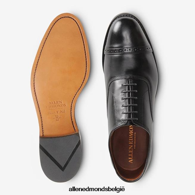 Heren Allen Edmonds oxford geklede schoen met kap op de vijfde avenue zwart HDSF45310