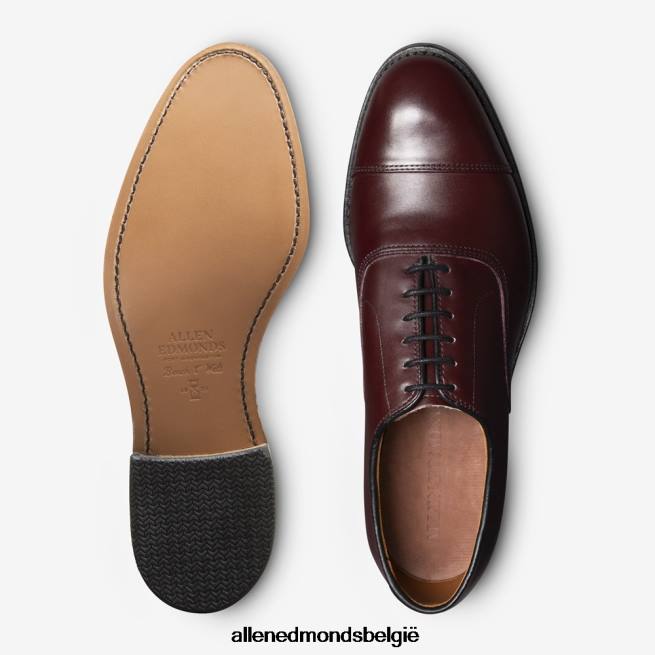 Heren Allen Edmonds park avenue oxford geklede schoen met cap toe bordeaux leer HDSF4545