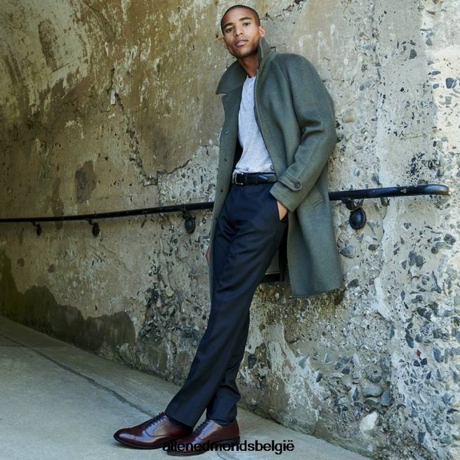 Heren Allen Edmonds park avenue oxford geklede schoen met cap toe bordeaux leer HDSF4545