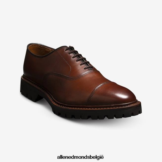 Heren Allen Edmonds park avenue oxford geklede schoen met cap toe en profielzool chili leer HDSF455