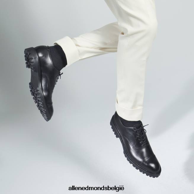 Heren Allen Edmonds park avenue oxford geklede schoen met cap toe en profielzool zwart HDSF45137