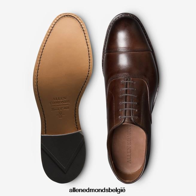 Heren Allen Edmonds park avenue oxford geklede schoen met cap toe mahonie HDSF4544