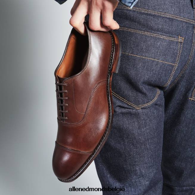 Heren Allen Edmonds park avenue oxford geklede schoen met cap toe mahonie HDSF4544