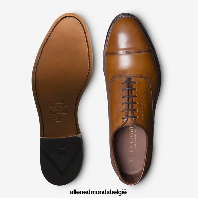 Heren Allen Edmonds park avenue oxford geklede schoen met cap toe walnoot bruin HDSF4541