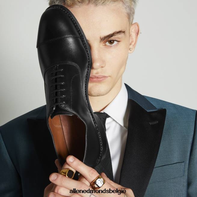 Heren Allen Edmonds park avenue oxford geklede schoen met cap toe zwart HDSF4539