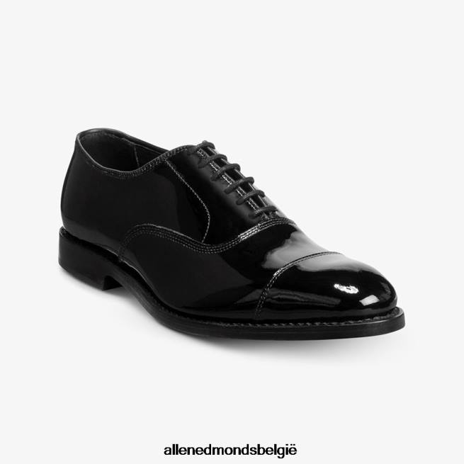 Heren Allen Edmonds park avenue oxford geklede schoen met cap toe zwart patent HDSF4510